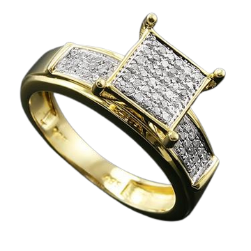Captivating Women’s 14K Gold Over Sterling Silver ¾ CTW Diamond Ring