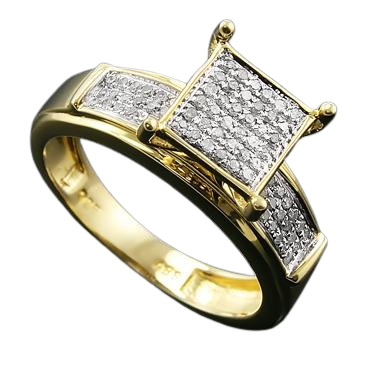 Captivating Women’s 14K Gold Over Sterling Silver ¾ CTW Diamond Ring