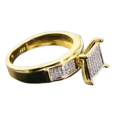 Captivating Women’s 14K Gold Over Sterling Silver ¾ CTW Diamond Ring