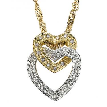 Stunning Women’s 14K Two-Tone Gold Diamond Necklace – 18