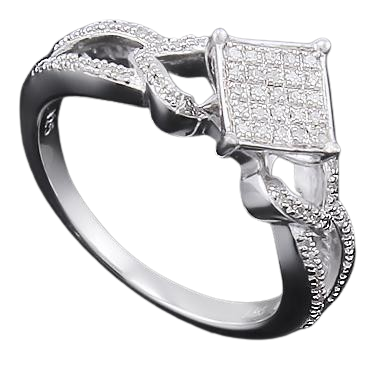 Gorgeous Women’s 14K White Gold Diamond Ring – Size 7