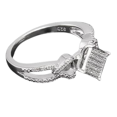 Gorgeous Women’s 14K White Gold Diamond Ring – Size 7