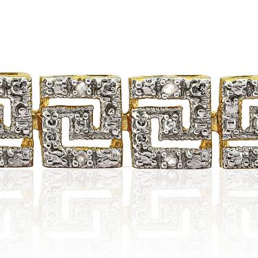 Women’s 14K Yellow Gold Over Sterling Silver Diamond Bracelet – 0.52 CTW