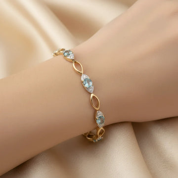 Skylight Topaz Diamond Bracelet